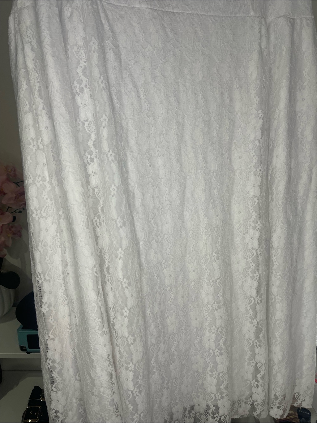 White Lace Short Sleeve Women’s Dress 4x — image 6 of 8